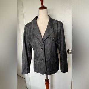Banana Republic Black Denim Blazer, Size 14